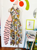 Paint by Numbers Floral Cotton Dress | Medium