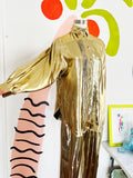 Disco Era Barbie • Gold Lamé Pant Set | Medium