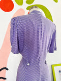 Lilac Polka Dot Shirt Dress | Large