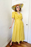 Saks Fifth Avenue Mustard Yellow Linen Dress | XL