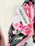 Leslie Lucks Pink Floral Cotton Dress | Medium