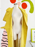 Saks Fifth Avenue Mustard Yellow Linen Dress | XL