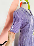 Lilac Polka Dot Shirt Dress | Large