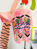 Surf’s Up Barbie | Tie Dyed Breakers Graphic T-shirt | XL