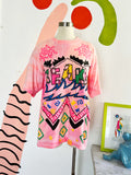 Surf’s Up Barbie | Tie Dyed Breakers Graphic T-shirt | XL