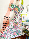 Floral and Ribbon Print Dress S|M