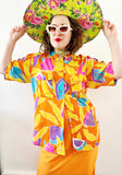 Colorful Watermelon Print Button Down | XL