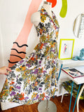 Paint by Numbers Floral Cotton Dress | Medium