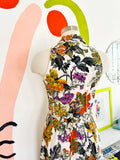 Paint by Numbers Floral Cotton Dress | Medium