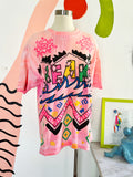 Surf’s Up Barbie | Tie Dyed Breakers Graphic T-shirt | XL