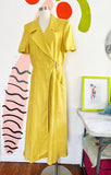 Saks Fifth Avenue Mustard Yellow Linen Dress | XL