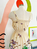 Tropical Print Smocked Sundress S|M