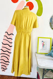 Saks Fifth Avenue Mustard Yellow Linen Dress | XL