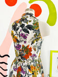 Paint by Numbers Floral Cotton Dress | Medium