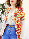 Escada Fruit Print Short Sleeve Blazer | Small