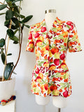 Escada Fruit Print Short Sleeve Blazer | Small