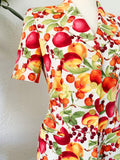 Escada Fruit Print Short Sleeve Blazer | Small