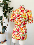 Escada Fruit Print Short Sleeve Blazer | Small