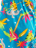 Cerulean Blue Novelty Summer Print Shorts | Small