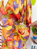 Barbara Barbara Abstract Print Dress | Medium