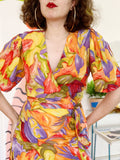 Barbara Barbara Abstract Print Dress | Medium