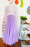 Lillie Rubin Lilac and Lace Gown | Small