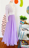 Lillie Rubin Lilac and Lace Gown | Small