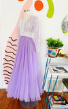 Lillie Rubin Lilac and Lace Gown | Small