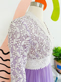 Lillie Rubin Lilac and Lace Gown | Small