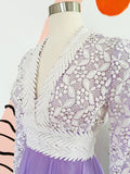 Lillie Rubin Lilac and Lace Gown | Small