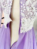 Lillie Rubin Lilac and Lace Gown | Small