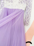 Lillie Rubin Lilac and Lace Gown | Small