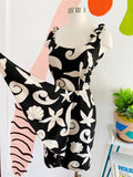 A.J. Bari Seashell Print Silk Dress | Medium
