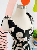 A.J. Bari Seashell Print Silk Dress | Medium