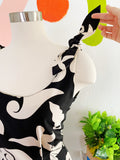 A.J. Bari Seashell Print Silk Dress | Medium