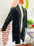 Abstract Pattern Open Velvet Swing Jacket | Large