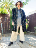Abstract Pattern Open Velvet Swing Jacket | Large