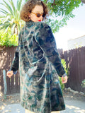 Abstract Pattern Open Velvet Swing Jacket | Large