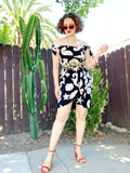 A.J. Bari Seashell Print Silk Dress | Medium