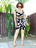 A.J. Bari Seashell Print Silk Dress | Medium