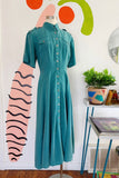 Karen Alexander Turkish Blue Shirt Dress | Medium