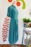 Karen Alexander Turkish Blue Shirt Dress | Medium