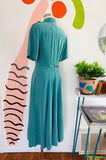 Karen Alexander Turkish Blue Shirt Dress | Medium