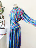 Moonglow Floral and Striped Woven Dress | Medium