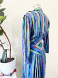 Moonglow Floral and Striped Woven Dress | Medium