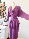 Barbara Barbara Mauve Purple Belted Dress | Medium