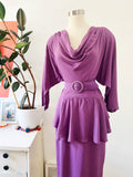 Barbara Barbara Mauve Purple Belted Dress | Medium