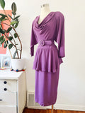Barbara Barbara Mauve Purple Belted Dress | Medium