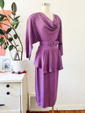 Barbara Barbara Mauve Purple Belted Dress | Medium