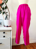 Platinum by Dorothy Schoelen Hot Pink Silk Pant Set | Medium